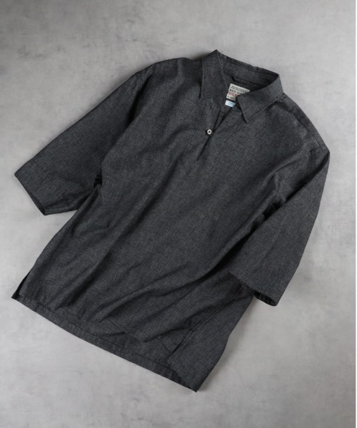 BACK NUMBER シャツ 「BACK NUMBER」COOLMAX麻混スキッパー