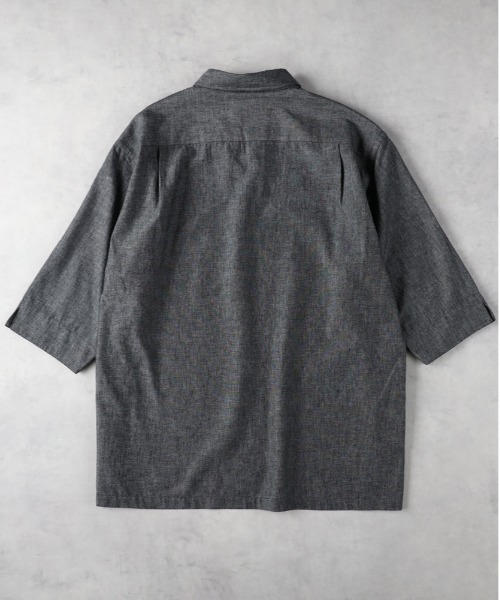 BACK NUMBER シャツ 「BACK NUMBER」COOLMAX麻混スキッパー