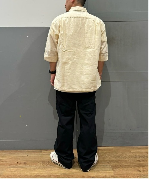 BACK NUMBER シャツ 「BACK NUMBER」COOLMAX麻混スキッパー