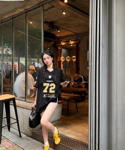 tシャツ ナンバリングユニフォーム レディース メンズ DEVICE tシャツ ナンバリング ユニフォーム 韓国 ストリート y2k