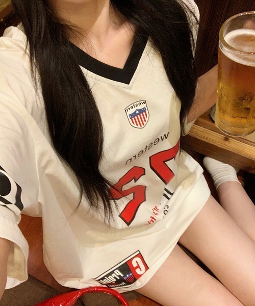 tシャツ ナンバリングユニフォーム レディース メンズ DEVICE tシャツ ナンバリング ユニフォーム 韓国 ストリート y2k