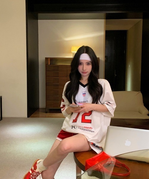DEVICE tシャツ ナンバリング ユニフォーム 韓国 ストリート y2k