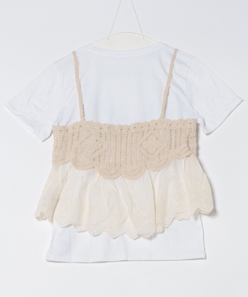 かぎ編みレースビスチェ＆Tシャツセット レディース : ZOZOTOWN Yahoo