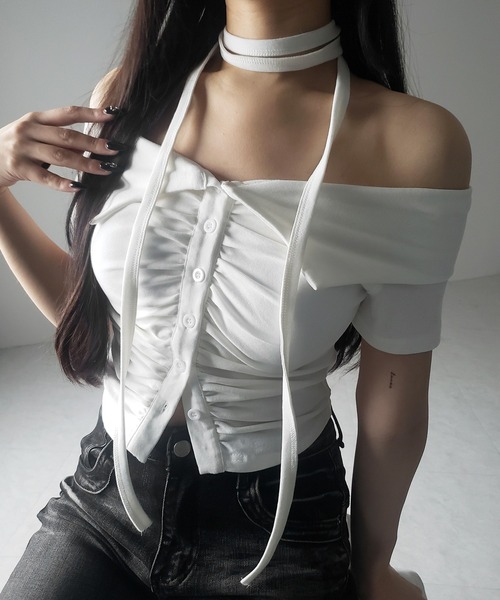 me+em select（ミームセレクト） tシャツ 「 3color 」チョーカー