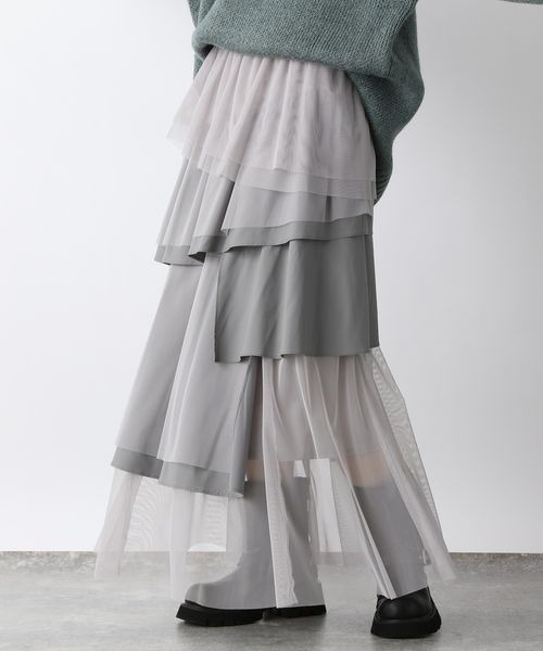 JEANASIS Mサイズ プリーツスカート グレー nm9240-03_1.jpg