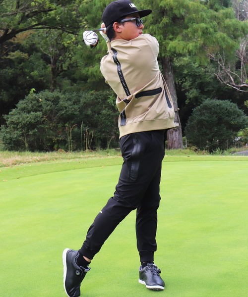 チノパン (RM)「LUXE/R GOLF」ストレッチ ブロード 防水 ファスナー