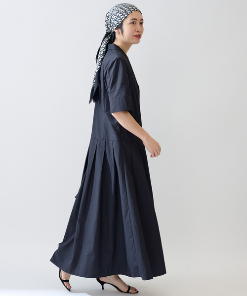 新品　セットアップ　VERMEIL par iena ワンピース 追加》アセテートバックサテンジョーゼットワンピース