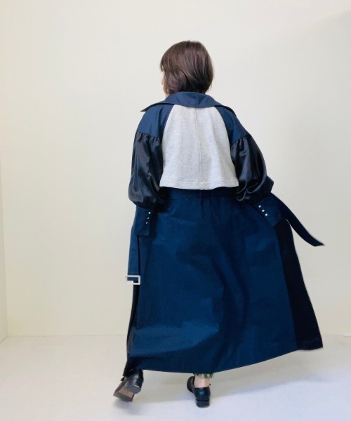 「DOLLUPOOPS」 ステンカラーコート 38 ブラック レディース_画像3