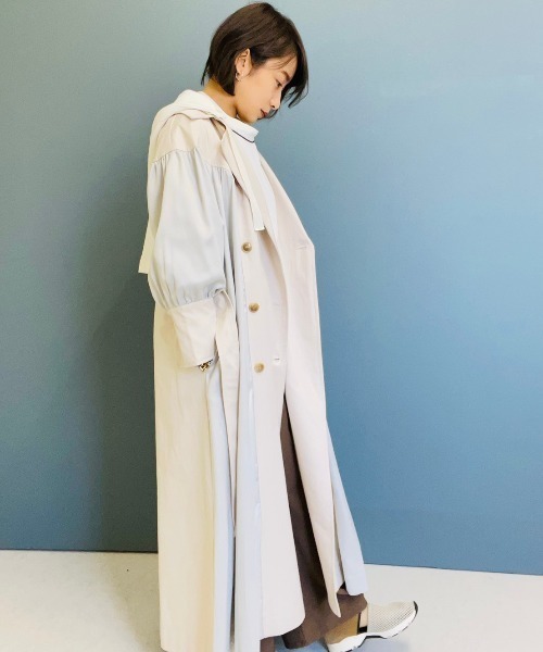 「DOLLUPOOPS」 ステンカラーコート 38 ブラック レディース_画像7