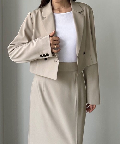 Louere（ルエレ） セットアップ ショートテーラードジャケット＋前