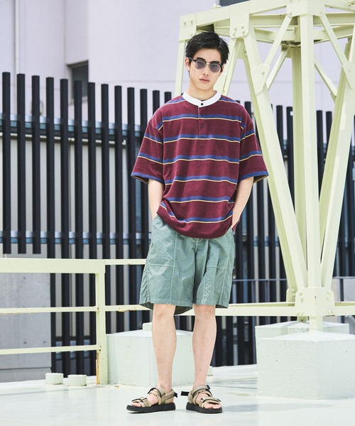 niko and… tシャツ パイルボーダーラガーTシャツ メンズ
