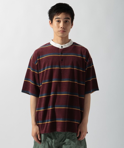 niko and… tシャツ パイルボーダーラガーTシャツ メンズ