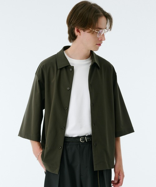 PUBLIC TOKYO 半袖シャツ セットアップ　グレー サイズ1 PUBLIC TOKYO シャツ 「セットアップ対応」Air tool リラックス
