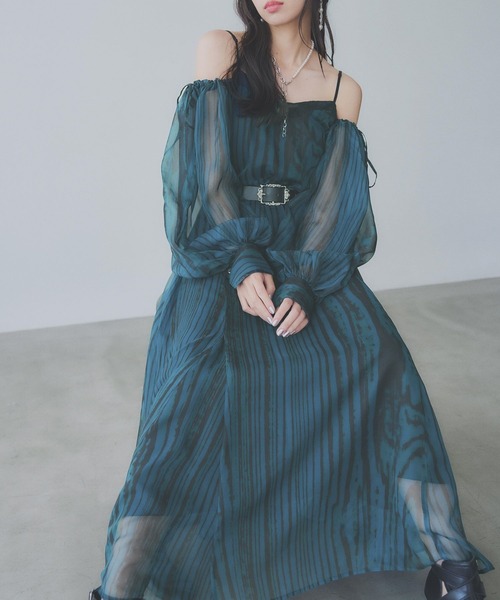 完売品【YUMA TAKAHASHI×HARE】オフショルキャミワンピース セール】【YUMA TAKAHASHI×HARE】オフショルキャミワンピース