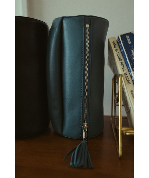 RIM.ARK クラッチバッグ パーティーバッグ Drum leather clutch bag 