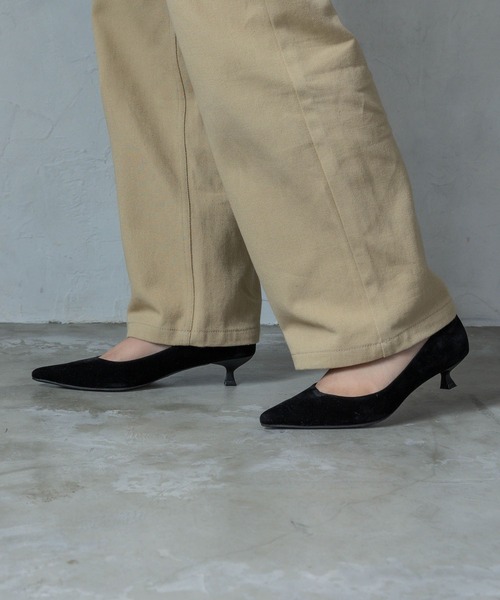 EVOL（イーボル） パンプス 「ふかふか・リボン取り外し可」2WAYリボン