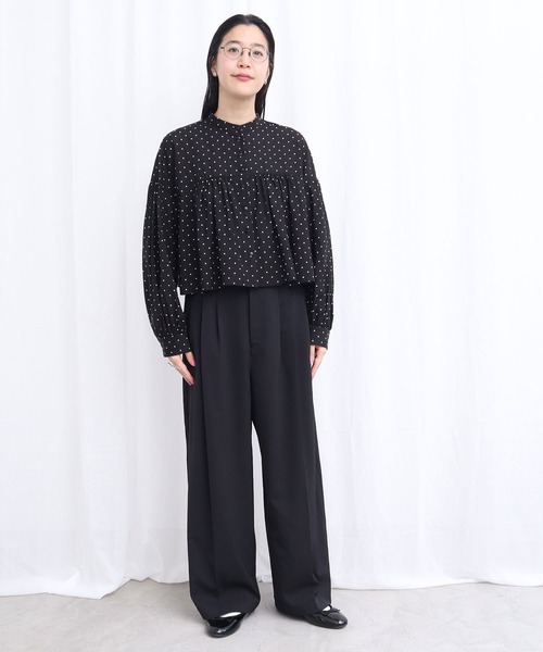 fig London ブラウス シャツ CottonCupra lawn short blouse