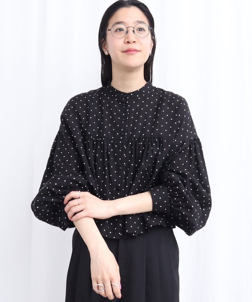 フィグロンドン★ポコポコバタフライパフプルオーバーブラウスfig london fig London ブラウス シャツ CottonCupra lawn short blouse