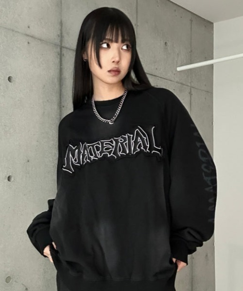 KsG トレーナー スウェット ダメージドルマンレタリングスウェット