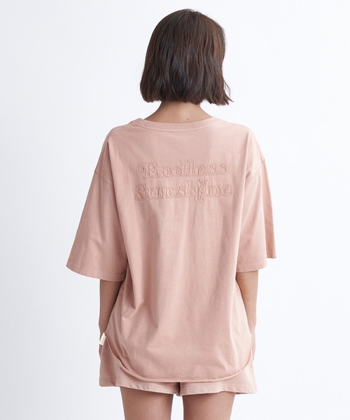 「ROXY」 半袖Tシャツ SMALL バーガンディー レディース