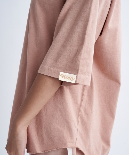 「ROXY」 半袖Tシャツ SMALL バーガンディー レディース