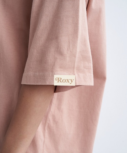 「ROXY」 半袖Tシャツ SMALL バーガンディー レディース