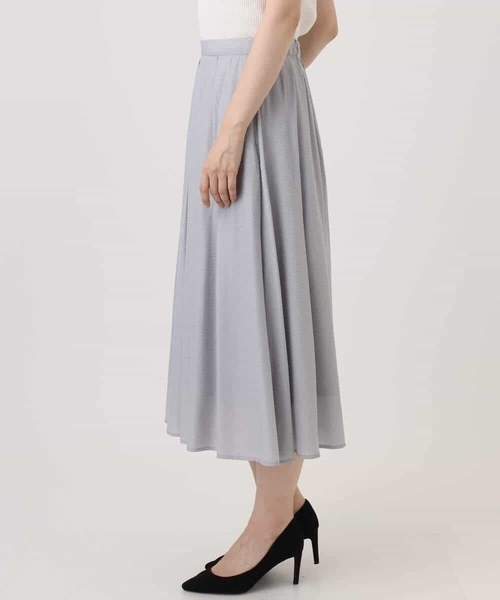 OFUON（オフオン） スカート ドットジャガードフレアースカート/UV