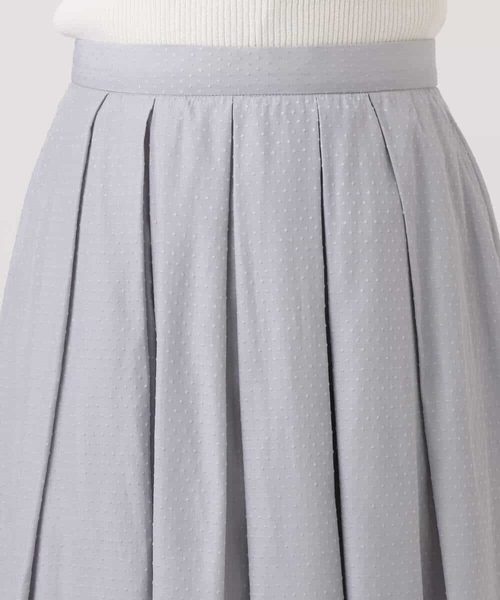 OFUON（オフオン） スカート ドットジャガードフレアースカート/UV