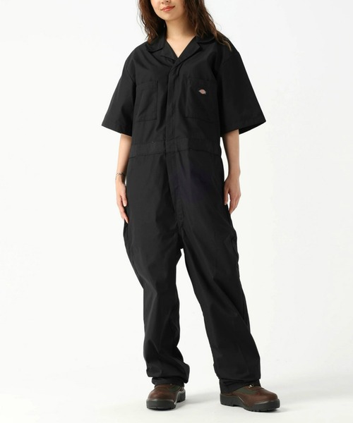 Dickies TFOA 黒オーバーオール・つなぎ Dickies（ディッキーズ） オーバーオール サロペット カバーオール