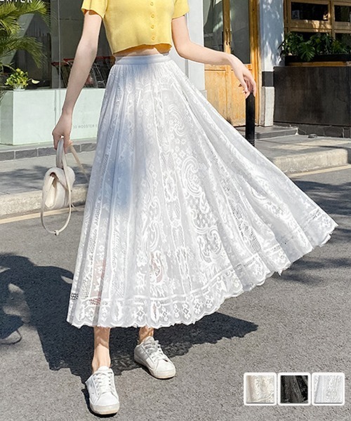 shoppinggo スカート レース スカート レディース かわいい Aライン