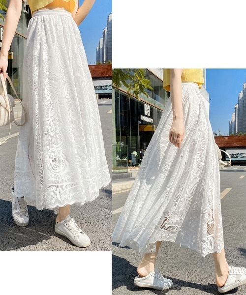 shoppinggo スカート レース スカート レディース かわいい Aライン