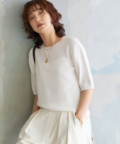 ニット セーター 「接触冷感」ゴブソデニットTee レディース