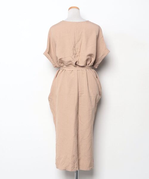 「titivate」 半袖ワンピース M ブラウン レディース_画像2