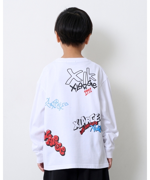 XLARGE KIDS（エクストララージ キッズ） tシャツ 総柄グラフィティ