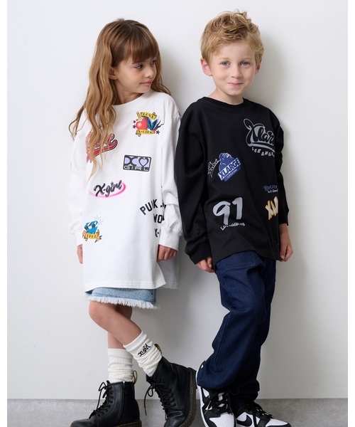 XLARGE KIDS（エクストララージ キッズ） tシャツ 総柄グラフィティ