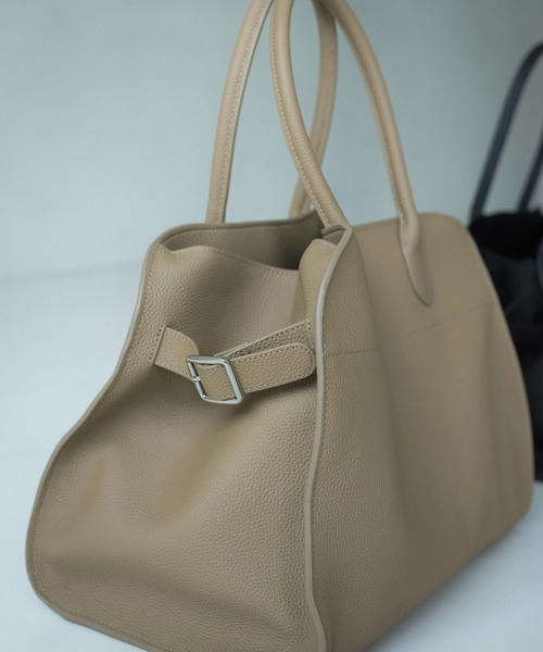 【JISTORY】未使用品 ジストリー シボ革 サイドベルトボストン グレージュ SIDE BELT BOSTON BAG / 5color ＜送料無料＞ | JISTORY