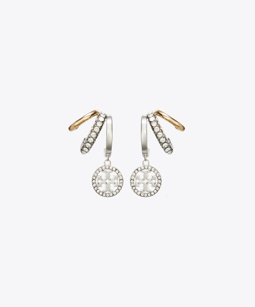 TORY BURCH（トリーバーチ） ピアス アイコン パヴェ トリプルフープ