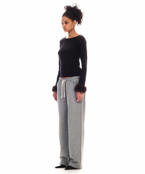 BEEDEN tシャツ POINT FUR PRINT LONG SLEEVE TEE レディース