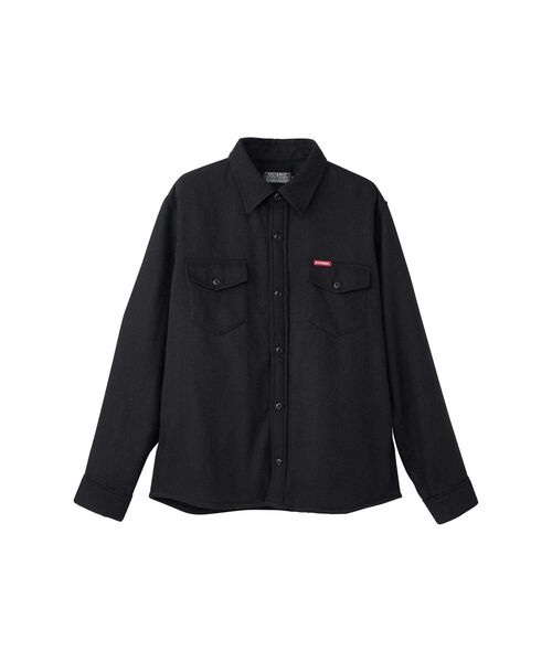 ヒステリックグラマー HYSTERIC 9 シャツ XL ブラック HYSTERIC GLAMOUR（ヒステリックグラマー） シャツ SPEEDSTER刺繍 CPO