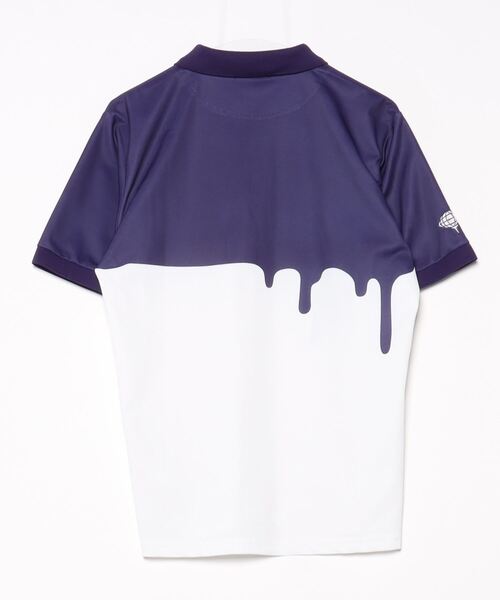 「BEAMS GOLF」 半袖ポロシャツ MEDIUM パープル メンズ_画像2