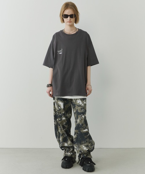 「AIVER」 半袖Tシャツ LARGE ライトグレー メンズ_画像2