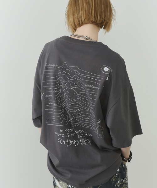 「AIVER」 半袖Tシャツ LARGE ライトグレー メンズ_画像3