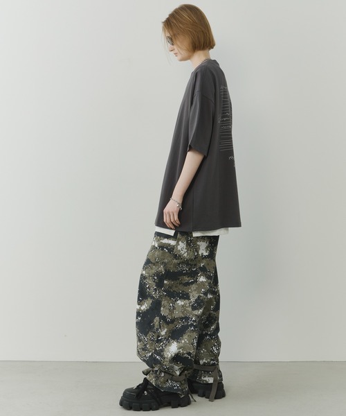 「AIVER」 半袖Tシャツ LARGE ライトグレー メンズ_画像4