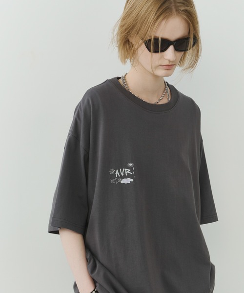 「AIVER」 半袖Tシャツ LARGE ライトグレー メンズ_画像8
