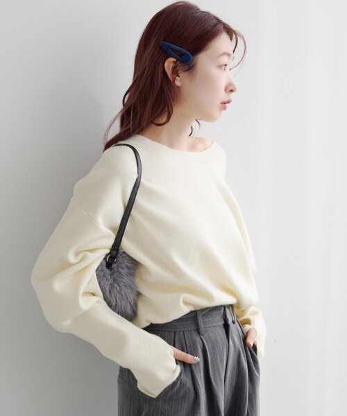 Kastane（カスタネ） ニット セーター 「4色展開/2WAY」メランジロング