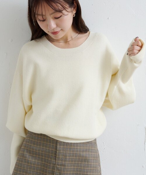 カスタネ カノコロングニット Kastane（カスタネ） 長袖ニット FREE ブルー レディース : ZOZOTOWN