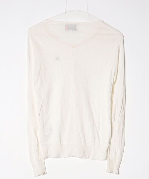 「arnold palmer timeless」 刺繍ニットカーディガン 2 ホワイト レディース_画像2