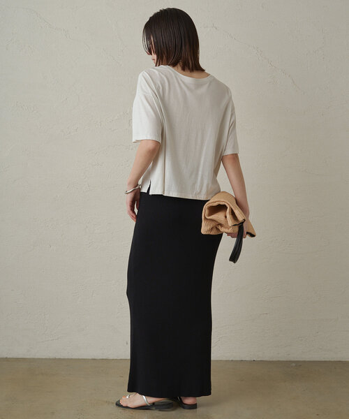 「LOUNGEDRESS」 「CHIGNON」半袖Tシャツ FREE チャコールグレー レディース_画像5