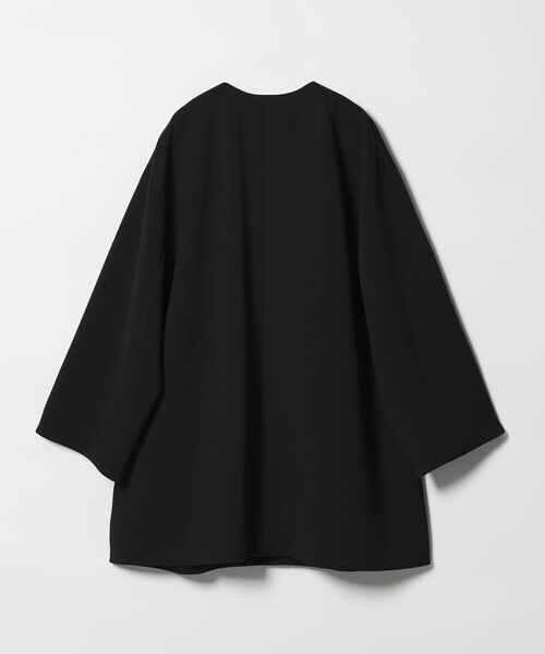 UNITED ARROWS Aラインノーカラーミドル丈コート ブラック 34 UNITED