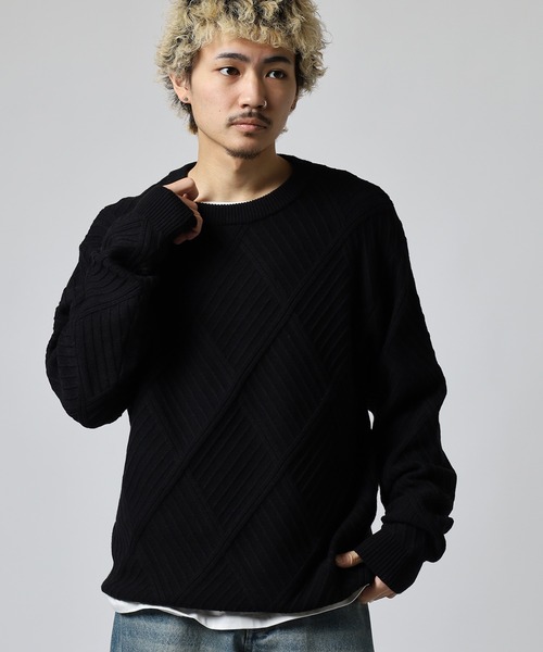 FUNALIVE（ファンアライブ） セーター ニット ダイヤ柄ジャガード